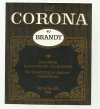 Corona  Brandy Alko nr 078 - viinaetiketti