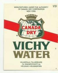 Canada Dry Vichy Water   -   juomaetiketti