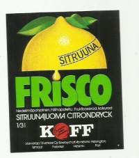 Frisco Sitruuna   -   juomaetiketti