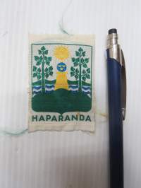 Haparanda (Haaparanta) kangasmerkki / hihamerkki -travel badge