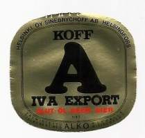 Koff IV A Export - olutetiketti