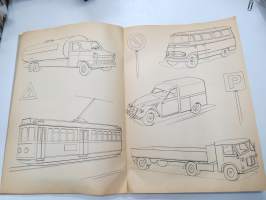 Värityskirja, autoja - kannessa Ford Mustang -colouring book