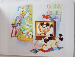 Walt Disney -yhtiön joulukortti. Christmas Greetings Mickey Mouse Club