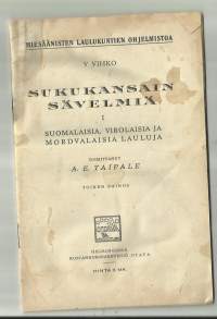 Sukukansain sävelmiä I : suomalaisia, virolaisia ja mordvalaisia lauluja / toimittanut A. E. Taipale.