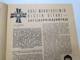 Sotilaspoika 1942 nr 7, Sotilaallinen kuri, Mannerheimristin ritari Osmo Laakso - Kanta-Hämeen sk.-piirin sotilaspoikajohtaja, Aaro Honka - Osku Oravan kirjeitä, ym.