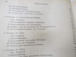 Metallfärbung -metallinvärjäys ja pintakäsittely