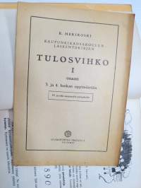 Kaupunkikansakoulun laskentokirja I 3. ja 4. luokkaa varten, mukana tulosvihko