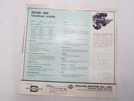Datsun 1000 -myyntiesite / sales brochure