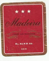 Madeira Alko nr 280 /  viinietiketti, viinaetiketti