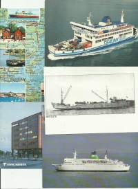 Laiva ja varustamo aihe 5 kpl erä  - laivakortti, laivapostikortti