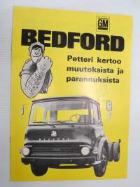 Bedford &quot;Petteri kertoo muutoksista ja parannuksista&quot; kuorma-auto -myyntiesite / sales brochure