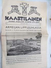 Kaartilainen 1936 nr 5- Suomen Valkoisen Kaartin oma lehti, ilmestynyt 28.5.1936 &quot;Vilppula, Tampere, Viipuri, Vaasa, Vöyri, Lapua&quot; -Finnish Army unit magazine