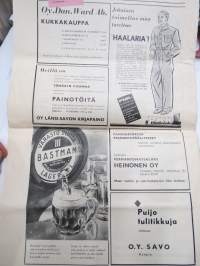 Kaartilainen 1936 nr 5- Suomen Valkoisen Kaartin oma lehti, ilmestynyt 28.5.1936 &quot;Vilppula, Tampere, Viipuri, Vaasa, Vöyri, Lapua&quot; -Finnish Army unit magazine