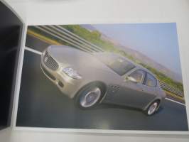 La Maserati Quattroporte, Coupé Cambiocorsa &amp; Coupé GT, Spyder Cambiocorsa &amp; Spyder GT, Spyder Vintage -myyntiesite / sales brochure
