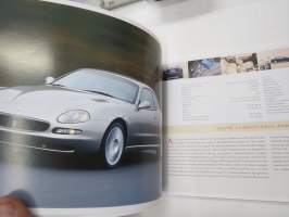 La Maserati Quattroporte, Coupé Cambiocorsa &amp; Coupé GT, Spyder Cambiocorsa &amp; Spyder GT, Spyder Vintage -myyntiesite / sales brochure