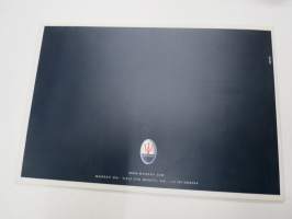 La Maserati Quattroporte, Coupé Cambiocorsa &amp; Coupé GT, Spyder Cambiocorsa &amp; Spyder GT, Spyder Vintage -myyntiesite / sales brochure