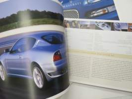 Maserati Quattroporte, Cuopé Cambiocorsa, Coupé GT, Spyder Cambiocorsa &amp; Spyder GT, Gransport, MC12 2005 -myyntiesite / sales brochure