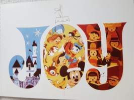 Walt Disney -yhtiön joulukortti. Joy