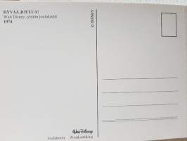 Walt Disney -yhtiön joulukortti. Joy!