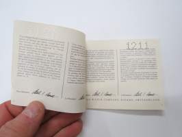Omega International Guarantee &quot;1211&quot; -booklet, alkuperäinen takuuvihkonen, monikielinen