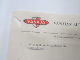 Vanajan Autotehdas Oy, 31.1.1959 -asiakirja / business document