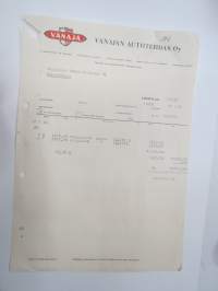 Vanajan Autotehdas Oy, 31.1.1959 -asiakirja / business document
