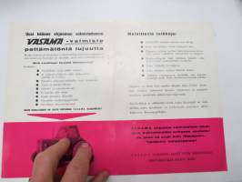 Vasama traktoriohjaamo -myyntiesite / sales brochure