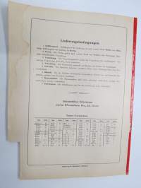 Siemens-Schuckert Werke G.m.b.H. Preisliste 6e Erster Teil Juli 1908 Patronensicherungen -sulake- / varoke- / kojeluettelo (ei kotitalous- / asuintalokäyttö)