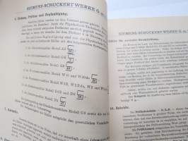 Siemens-Schuckert Werke G.m.b.H. Preisliste 5 Juni 1911 Elektrizitätszähler -sähkönkulutuksen mittauskojeet