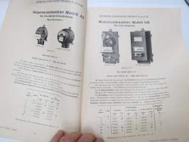 Siemens-Schuckert Werke G.m.b.H. Preisliste 5 Juni 1911 Elektrizitätszähler -sähkönkulutuksen mittauskojeet