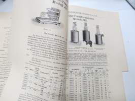 Siemens-Schuckert Werke G.m.b.H. Preisliste 5 Juni 1911 Elektrizitätszähler -sähkönkulutuksen mittauskojeet