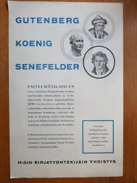 H:gin Kirjatyöntekijäin yhdistys, esitelmätilaisuus -juliste, oikovedos, 1930 luvulta