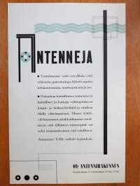Antenneja -juliste, oikovedos, 1930 luvulta