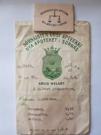 Sörnäisten Uusi Apteekki, 1946, resepti signatuuri