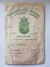 Sörnäisten Uusi Apteekki, 1946, resepti signatuuri