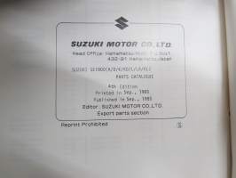 Suzuki SE1800 / SE1800A / SE1800D / SE1800K / SE1800KD / SE1800L / SE1800LA / SE1800KL Generator Parts Catalogue -generaattori varaosaluettelo