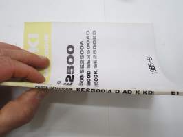 Suzuki SE2500 / SE2500A / SE2500D / SE2500AD / SE2500K / SE2500KD Generator Parts Catalogue -generaattori varaosaluettelo