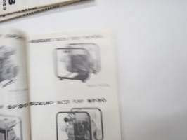 Suzuki SP20 / SP30 Water pump parts catalogue -vesipumppu varaosaluettelo