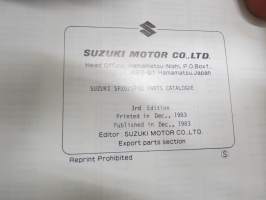 Suzuki SP20 / SP30 Water pump parts catalogue -vesipumppu varaosaluettelo