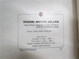 Suzuki SP20K / SP30 Water pump parts catalogue -vesipumppu varaosaluettelo