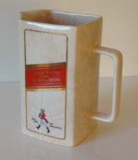 Johnny Walker mainos kannu 17x12x9 cm kaunis krakelointi