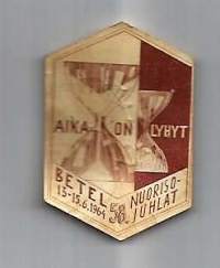 Betel 58. nuorisojuhlat 1964 - merkki,  rintamerkki  pahvia