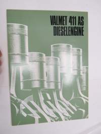 Valmet 411 AS diesel engine (dieselmoottori) -myyntiesite / sales brochure