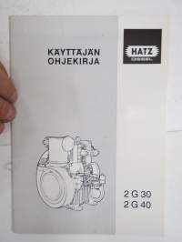 Hatz Diesel 2 G 30 / 2 G 40 -käyttöohjekirja suomeksi / operator´s manual in finnish