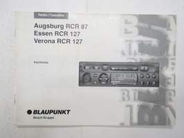 Blaupunkt Augsburg RCR 87, Essen RCR 127, Verona RCR 127 Radio / Cassette -käyttöohjekirja suomeksi - operator´s manual in finnish