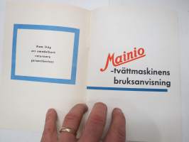 Mainio-tvätt snabbt och lätt - Mainio 60 tvättmaskinens bruksanvisning -käyttöohjekirja ruotsiksi / washing machine manual in swedish