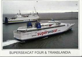 Superseacat Four &amp; Translandia   - laivakortti, laivapostikortti kulkematon