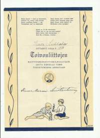 Toivonliittojen raittiuskirjoituskilpailu 1938 - kunniakirja