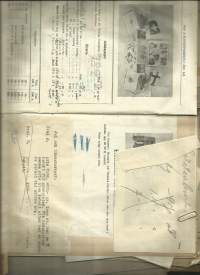 Päs- &amp; Kuvertfabriken i Åbo - edustajan kansio hinnasto, muitilappuja etc 1937