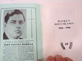 Maskun Osuuskassa 1926-1966 40 vuotta